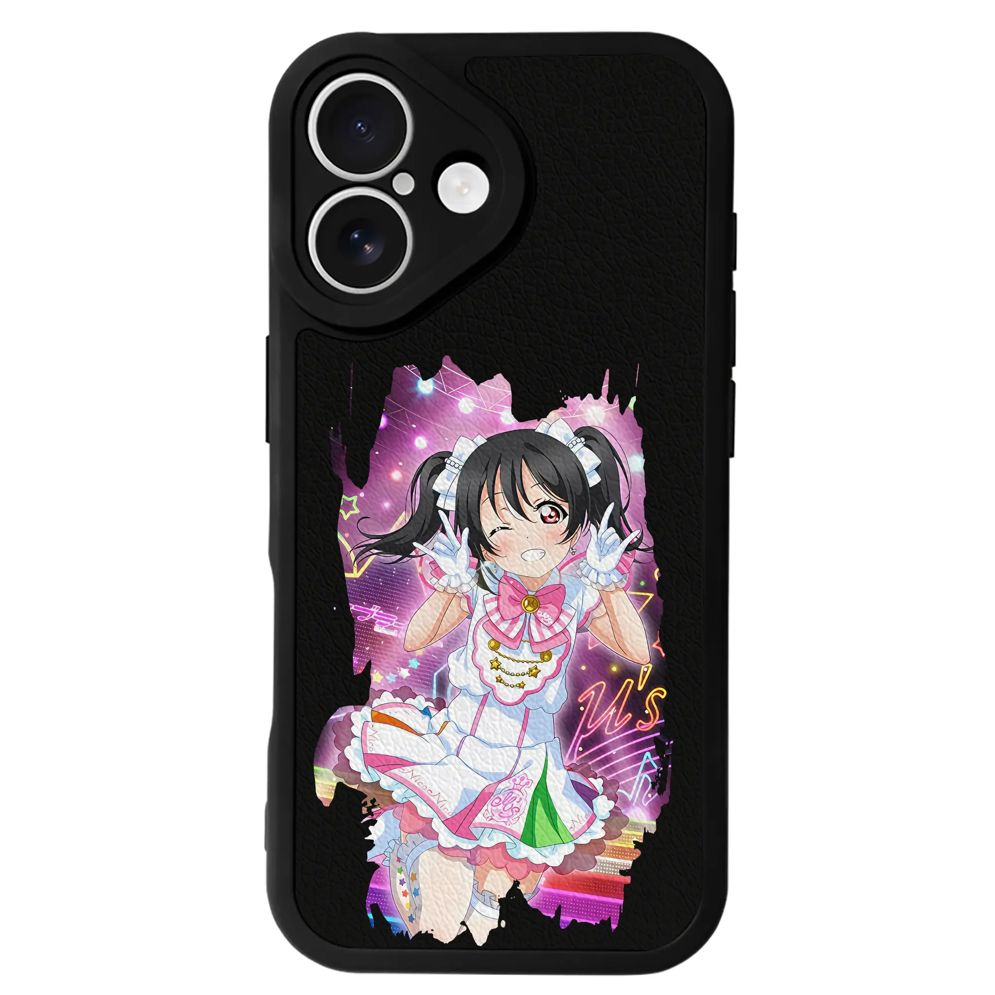 Love Live! グッズ,矢澤にこ - IPhone 16シリーズ対応 ・ シリコンスマホケース ・ レザー調 ・ 高精度フィット ・ 耐衝撃 ・ ワイヤレス充電対応 ・ 精密カット